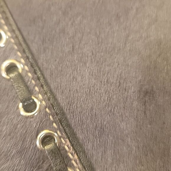 Coach Grey Ponyhair Wristlet